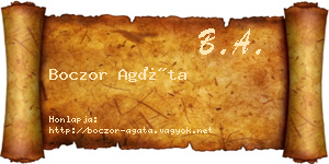 Boczor Agáta névjegykártya